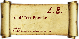 Lukács Eperke névjegykártya